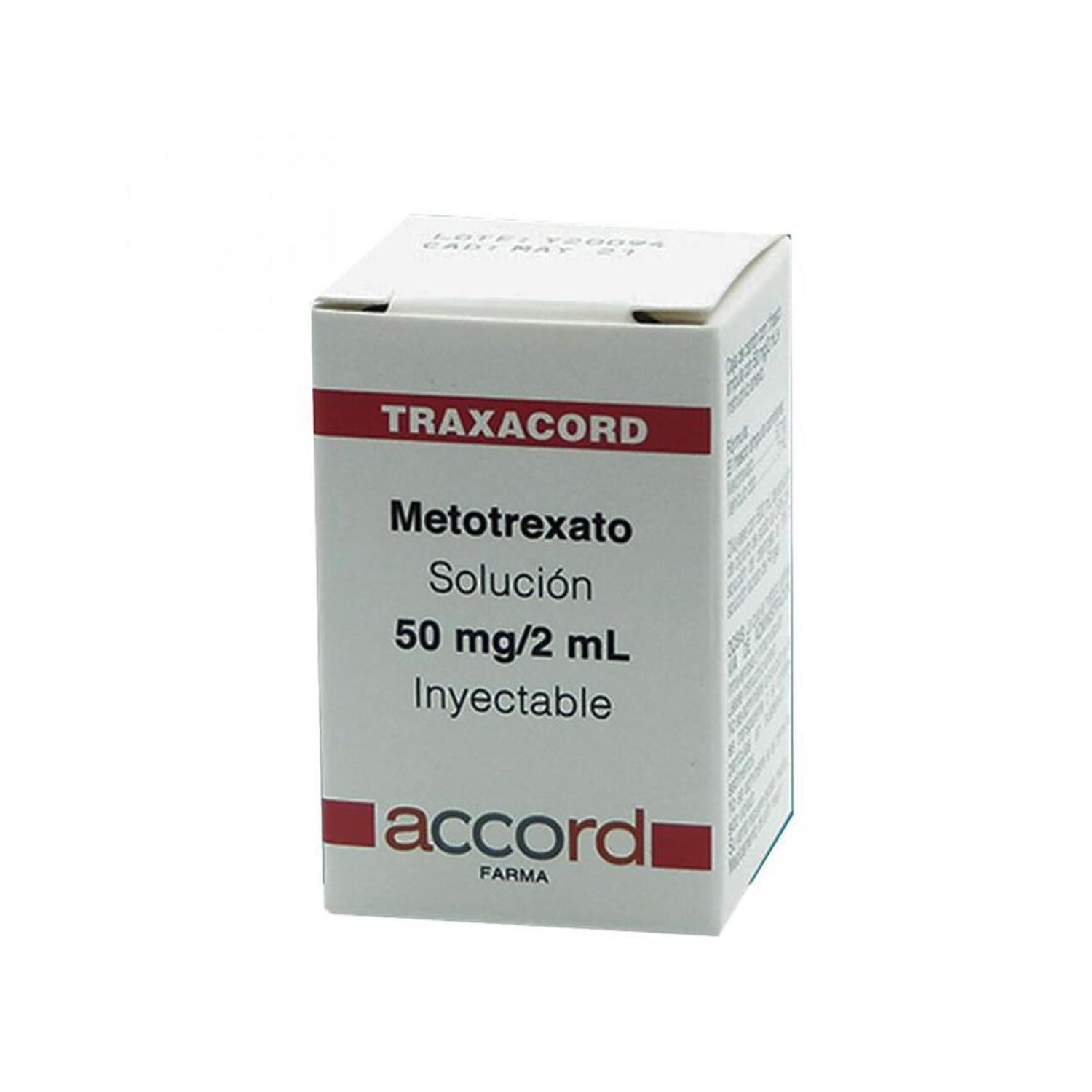 TRAXACORD-METOTREXATO-50MG TRAXACORD METOTREXATO 50MG/2 ML INY - Imagen 1