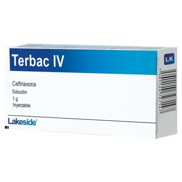 TERBAC INY. 1G. I.V. CAJA C/FCO. AMP. C/PVO. Y AMP. C/10 ML.
